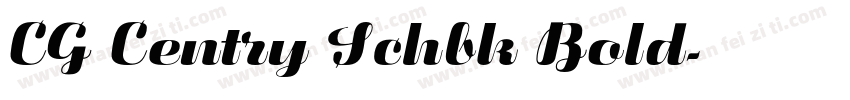 CG Centry Schbk Bold字体转换